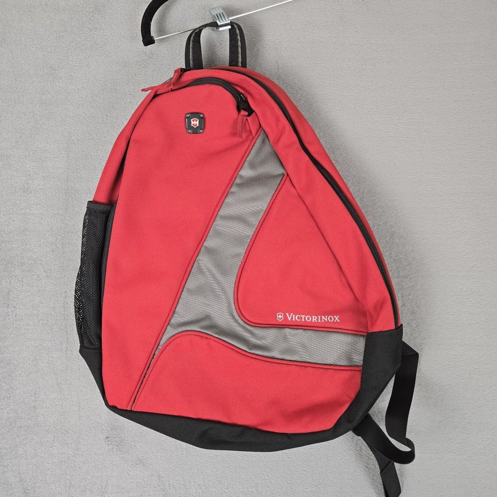 Victorinox Mono Sling Backpack Crossbody Messenger Sling Bag Red‎ Swiss Army 19"